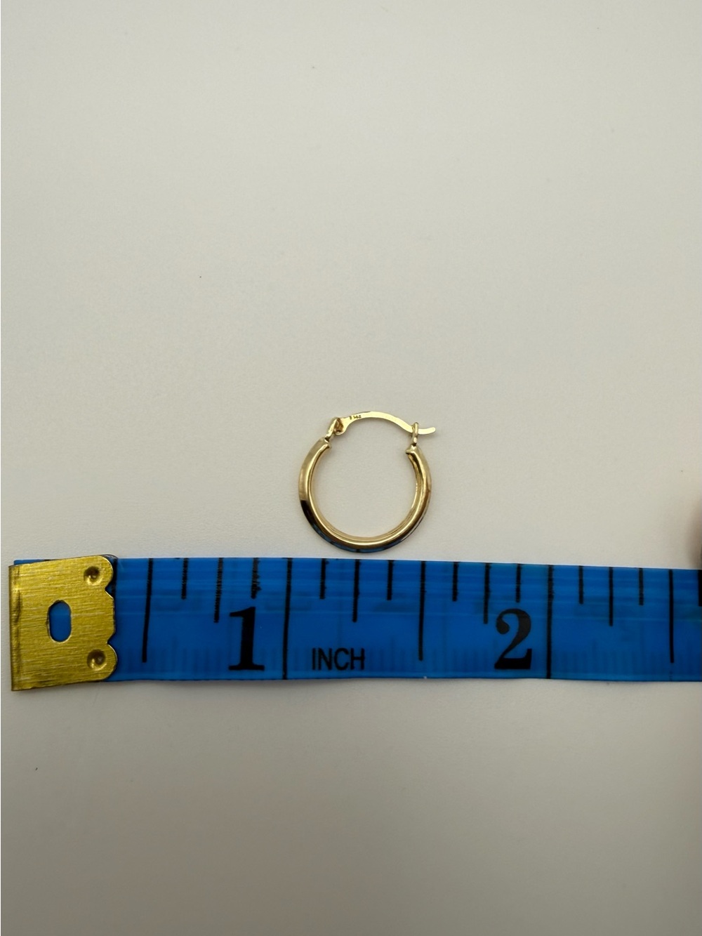 Solid 14k Gold Hoop Earrings - Picture 4 of 4